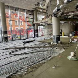 B Doherty Mobile Screed Factory supplies Final Pour EB5 Rapid Drying Floor Screed | For Collen Construction | Boston Sidings Grand Canal